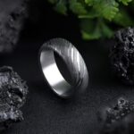 Damascus Steel Men’s Ring Custom Made Personalised Band Masculine Allure